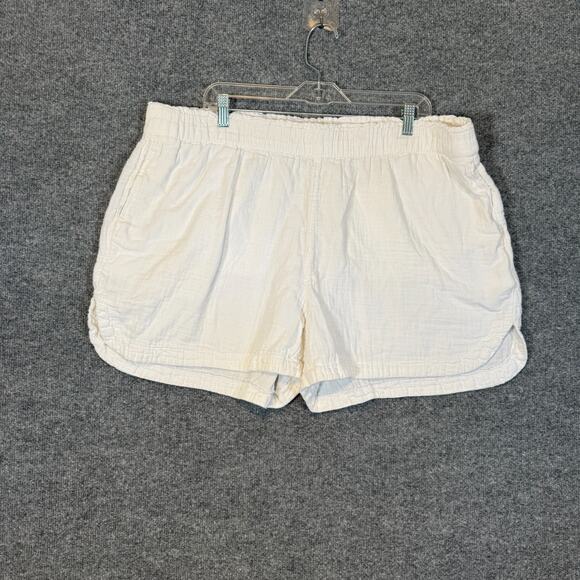 Old Navy Shorts Womens 2XL XXL White Pull On Stretch Waist Plus Size Culottes - Picture 1 of 6